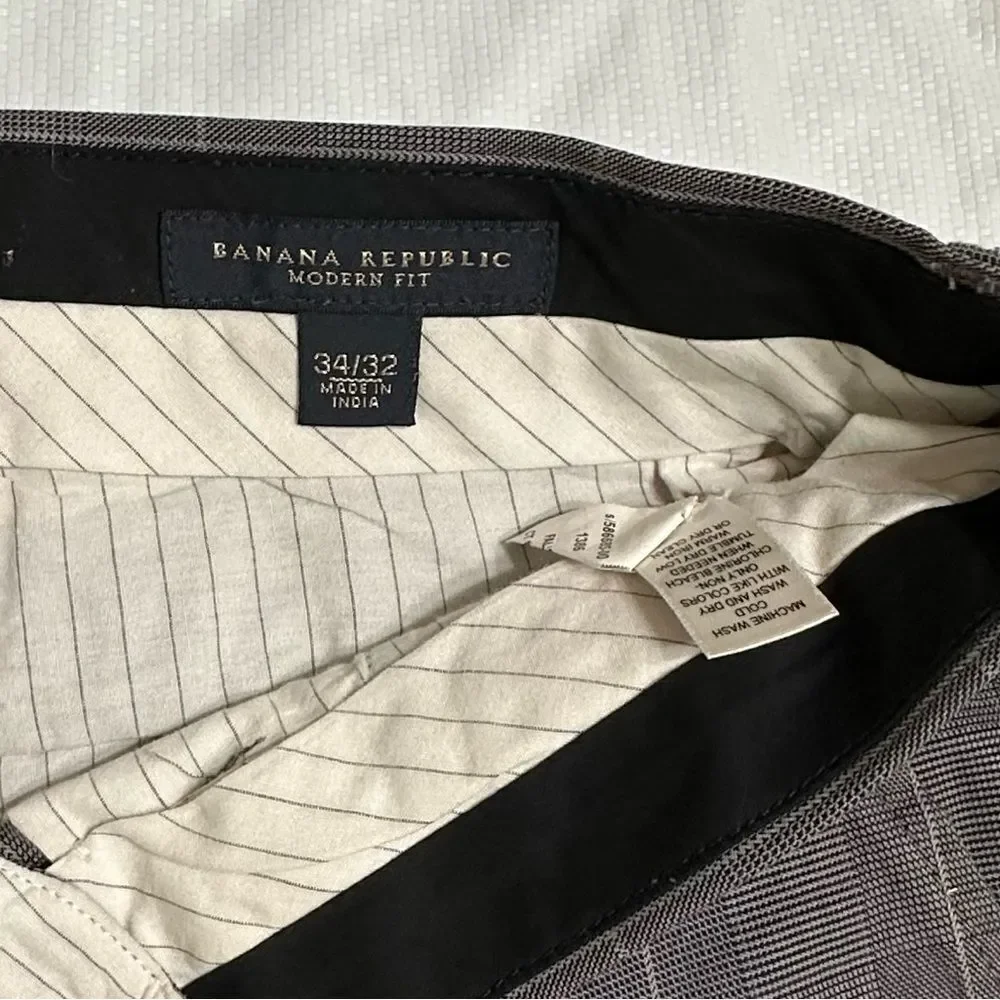Banana Republic Gray Dress Pants Classic Straight-Leg 34”x32”